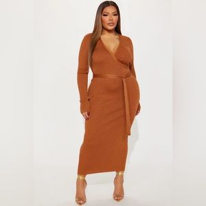 Midi wrap dress size L